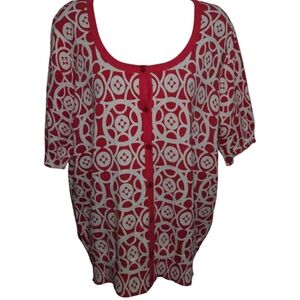 NWT Designer's Originals Scoop Neck Short Sleeve Cardigan